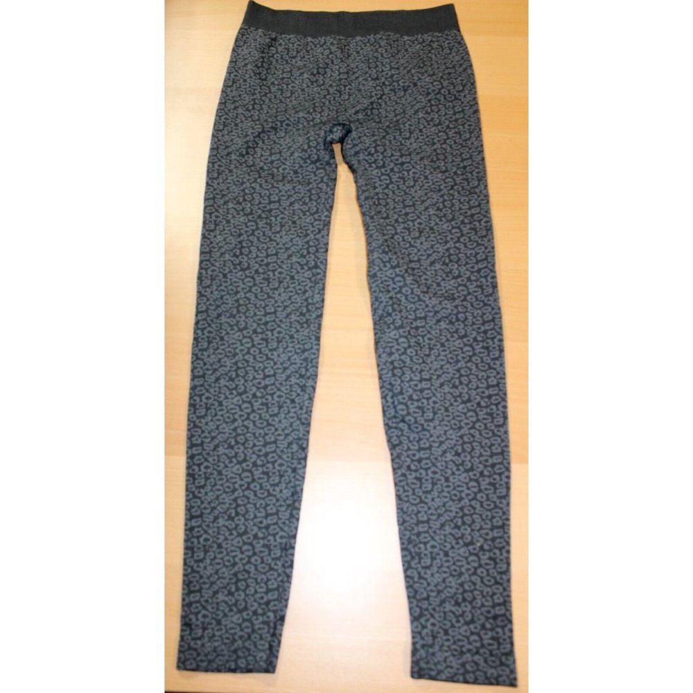 Womens Juniors George Spectrum Leggings M / L Medium Black Gray Cheetah Print